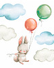 naklejki ścienne do pokoju dziecka NAKLEJKI NA ŚCIANĘ KRÓLICZKI balony 1