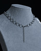 kolie Naszyjnik chainmail za stali z okrągłą blaszką 3
