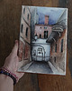 obrazy Obrazek - Cieszyn - 15x21cm - oryginał na płótnie 3