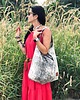torby na ramię Duża torba worek ze skóry ekologicznej  "Mili Chic MC7" - czarno biała 2