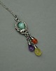 wisiory Kolorowy wisiorek wire wrapping ametyst chalcedon amazonit 1