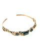 bransoletki wire wrapping Miedziana bransoleta cuff z turmalinem i onyksem 5