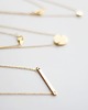 złote naszyjniki 16k Gold Plated Horizontal Bar Necklace 1
