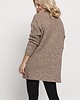 kardigany damskie Modny kardigan, SWE170 mocca MKM 1