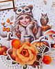 kartki scrapbooking Kobieca kartka urodzinowa, prezent, 18 urodziny "Autumn 1" GOTOWA 2