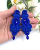 kolczyki soutache Kolczyki sutasz niebieskie Keira wieczorowe eleganckie z kryształkami 1