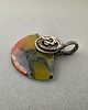 wisiory Olleandra - opal w oksydowanym srebrze, wire-wrapping 2