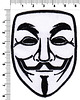 naszywki na ubrania Naszywka naprasowanka ANONYMOUS termoprzylepna haftowana 8x6,3cm 1