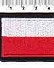 naszywki na ubrania Naszywka naprasowanka FLAGA POLSKI NA MUNDUR B-CZ.. termo haft 5,5x3,8cm 1