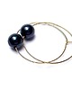 kolczyki pozłacane Kolczyki pozłacane Alloys Collection /one pearl/ navy blue  2
