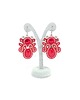 kolczyki soutache Czerwono-srebrne kolczyki sutasz - kolekcja Angel 1