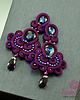 kolczyki soutache Fioletowo bordowe kolczyki sutasz 3