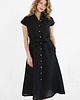 sukienki midi damskie Lniana Sukienka MARIGOLD deep black 6