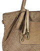 torby na ramię Torebka pleciona damska skórzany shopper bag - beż taupe 4