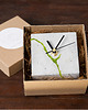 zegary Kwadratowy betonowy zegar stołowy z chrobotkiem reniferowym - jasny 3