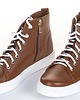 sneakersy damskie Sneakersy skórzane suwak + sznurówki  (7050) 3