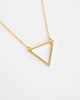 złote naszyjniki 16k Gold Plated Triangle Necklace 6
