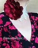 chokery Kremowy koronkowy retro naszyjnik z piękną bordową różą 2
