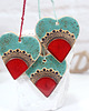 Ozdoby na ścianę Boho ceramiczne serca - ozdoby wiszące 5
