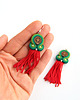 kolczyki soutache Zoey S - kolczyki etno, srebro 1