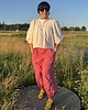 spodnie materiałowe damskie Balloon pants Szachownica 2