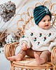 czapki dziecięce Turban welurowy MORIA dla dziewczynki na jesień i zimę czarny 4