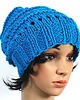 czapki damskie Czapka turkusowa luźna długa hipster beanie 2