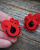 kolczyki soutache Czerwono-czarne kolczyki soutache 4