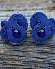 kolczyki soutache Małe, granatowe i eleganckie kolczyki sutasz 1