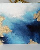 obrazy ZŁOTE WYBRZEŻA  Abstrakcyjny obraz ze złotem, ręcznie malowany, 70x50 cm 2