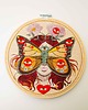 Ozdoby na ścianę Madame Butterfly ecru, haft w tamborku 20 cm 4
