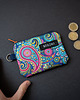 portfele damskie Mini portfel Paisley niebieski 1