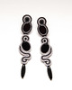 kolczyki soutache Kolczyki soutache - bardzo długie, szare 1