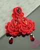 kolczyki soutache Czerwone kolczyki sutasz 6