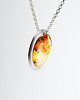 srebrne naszyjniki Naszyjnik srebrny Split z cytrynowym bursztynem 2