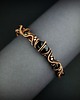 bransoletki wire wrapping Miedziana bransoleta cuff z onyksem 3