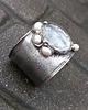 bransoletki wire wrapping Szkło i perły  - bransoletka regulowana 3