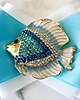 broszki Brosza z Kolekcji FISH z Rybką wysadzaną kryształkami 2
