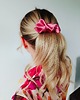 spinki i klamry do włosów Scrunchie spinka klamra jedwabna truskawkowy róż 2