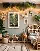 grafiki i ilustracje PLAKAT boho dżungla tropikalna liście zielone 3