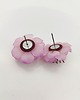 kolczyki z masy plastycznej Kolczyki sakura delikatne kwiaty półprzezroczyste handmade stal 3