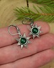 kolczyki wire wrapping Małe kolczyki słoneczka zielony onyks wire wrapping 2