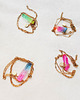 wisiory Amulet  z kwarcem - pink lazur 3
