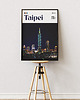 plakaty Minimalistyczny plakat Tajpej Tajwan 1