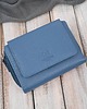 portfele damskie Portfel damski skórzany błękitny duży w orientacji poziomej z RFID 1