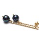 kolczyki pozłacane Kolczyki pozłacane Stick /navy blue pearls/  alloys collection 2