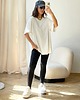 t-shirt damskie Biały t-shirt bawełniany Cheer oversize 1