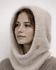 czapki damskie Delikatna balaclava kominiarka kaptur czapka alpaka merino ręczna robota 1