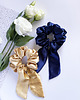 gumki do włosów Satynowa gumka do włosów scrunchie Granatowa RÓŻNE MODELE 7
