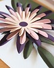 kartki scrapbooking Kartka z papierowym kwiatem fiolet 1